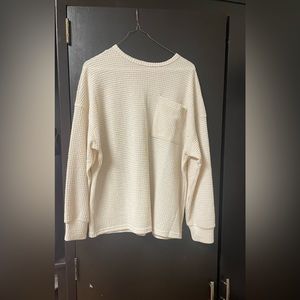cute white sweater size large